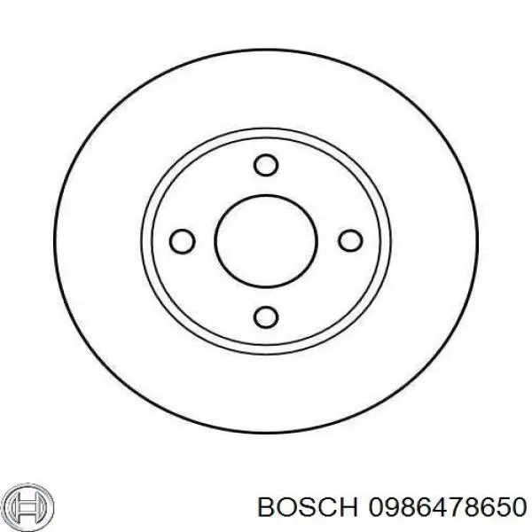 Disco de freno 0986478650 Bosch