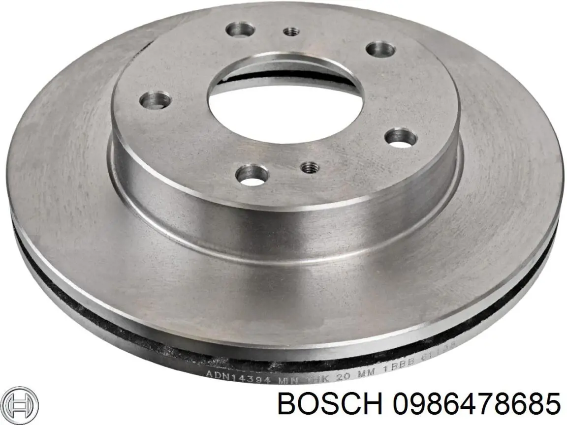 0 986 478 685 Bosch freno de disco delantero