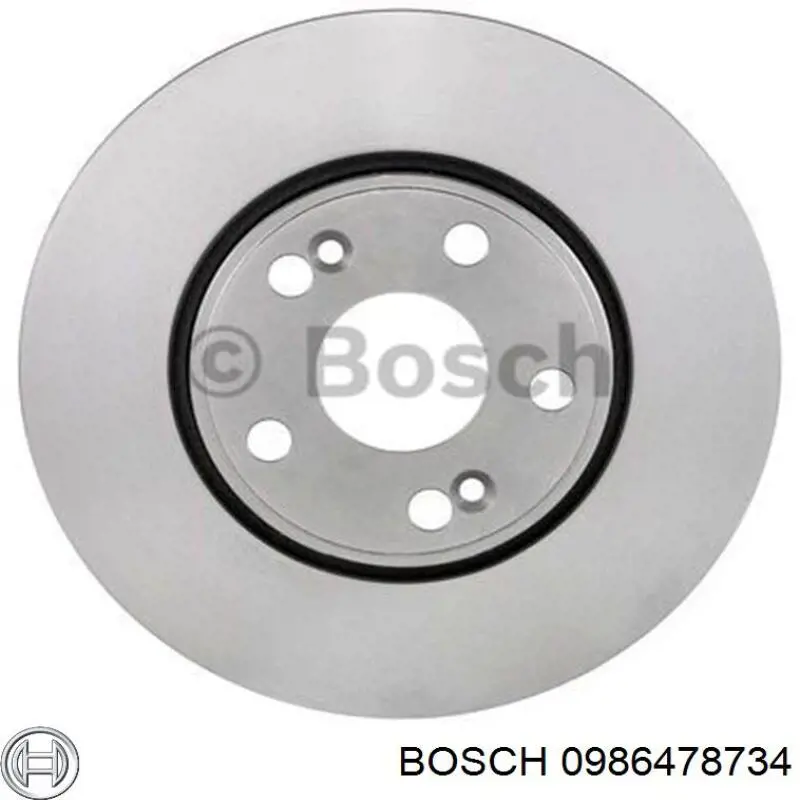 0 986 478 734 Bosch freno de disco delantero