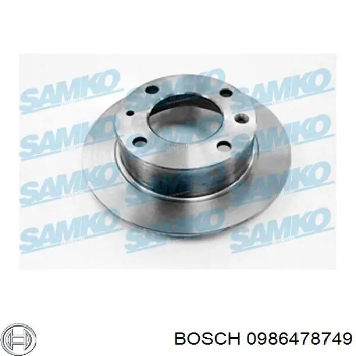 0986478749 Bosch disco de freno trasero