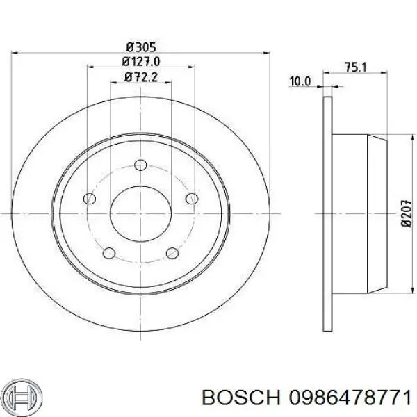 Disco de freno trasero Jeep Cherokee 2 XJ