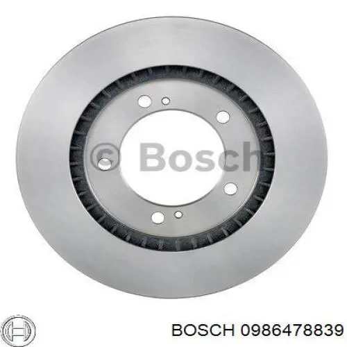 0986478839 Bosch freno de disco delantero