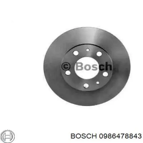 0986478843 Bosch disco de freno delantero