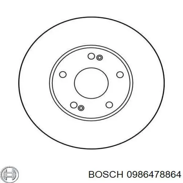 0986478864 Bosch freno de disco delantero