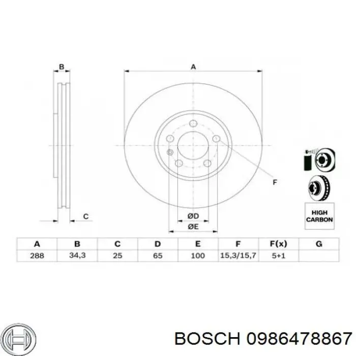 Freno de disco delantero Mercedes E C124