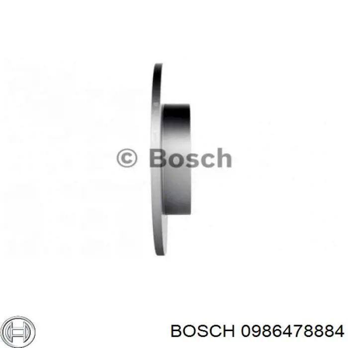 0986478884 Bosch disco de freno trasero