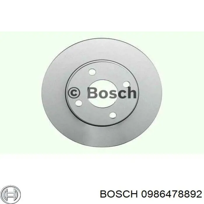 0 986 478 892 Bosch disco de freno delantero
