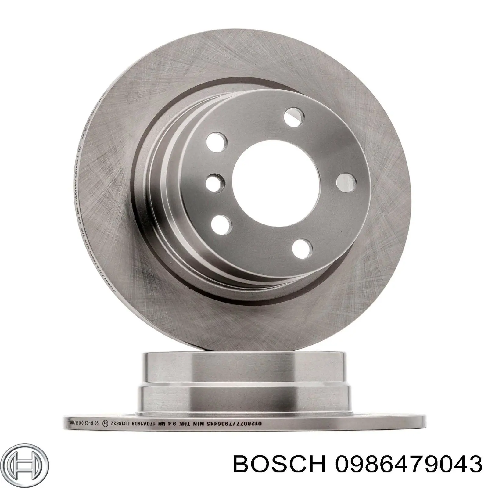 0 986 479 043 Bosch disco de freno trasero