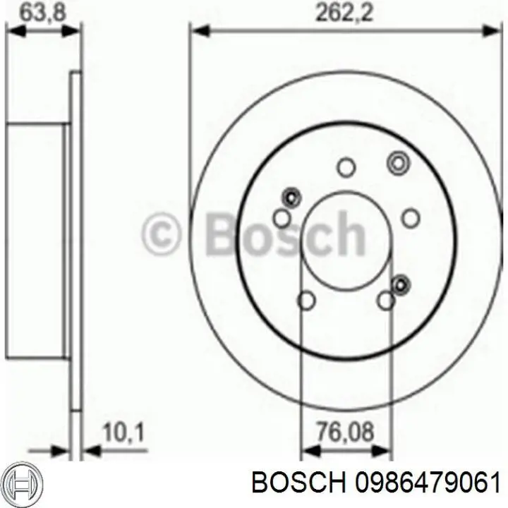 0986479061 Bosch disco de freno trasero