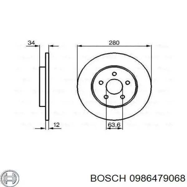 Disco de freno trasero Jaguar X-type CF1