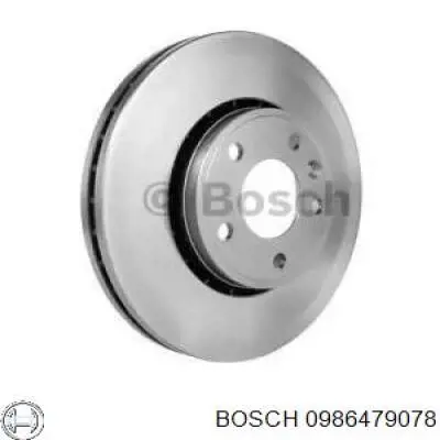 0986479078 Bosch disco de freno delantero