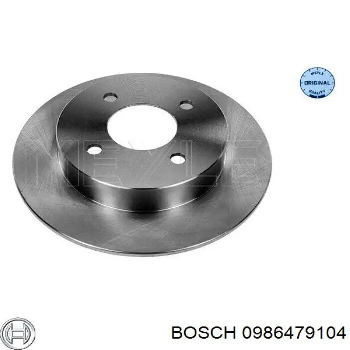 0986479104 Bosch disco de freno trasero