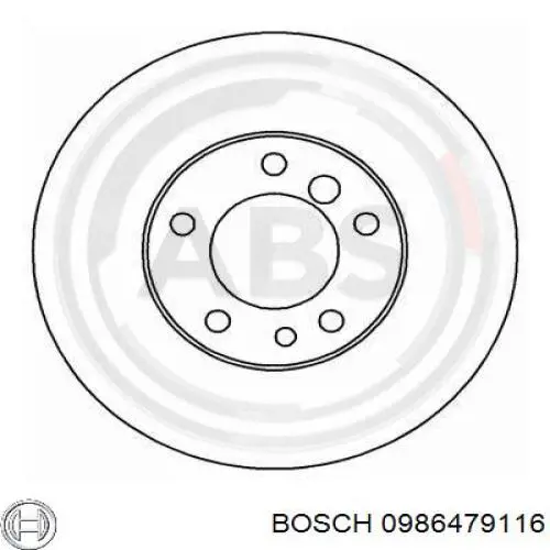 Disco de freno 0986479116 Bosch