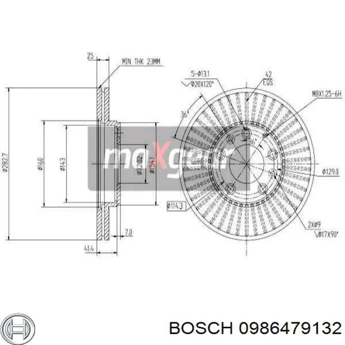 Freno de disco delantero Mazda 6 GY