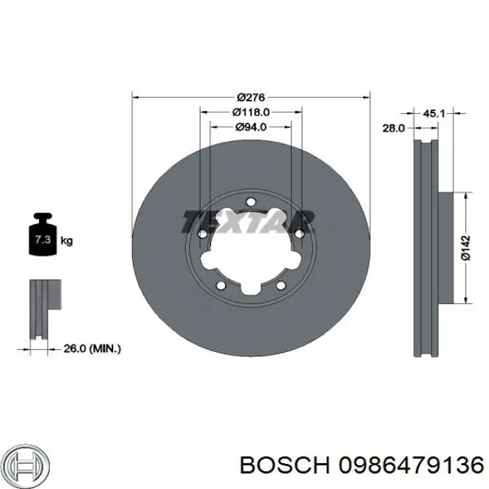 Disco de freno DI161C Japan Parts