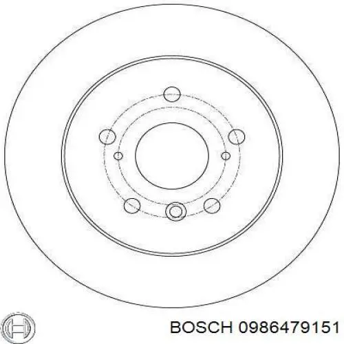 0986479151 Bosch disco de freno trasero