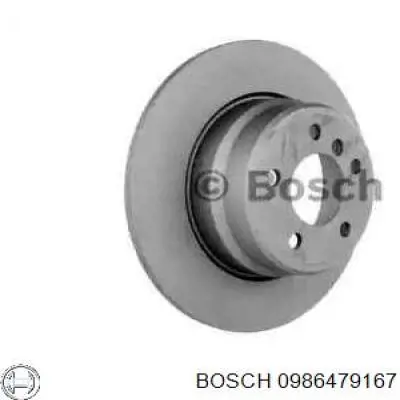 0 986 479 167 Bosch disco de freno trasero