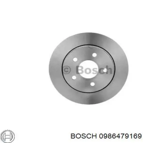 Disco de freno trasero 0986479169 Bosch