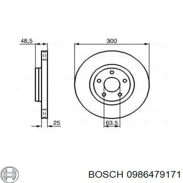 Freno de disco delantero Volvo V40 525, 526