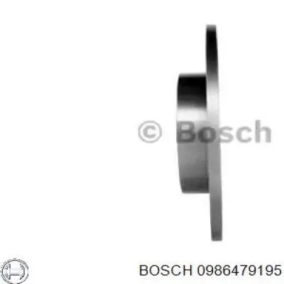0 986 479 195 Bosch disco de freno trasero