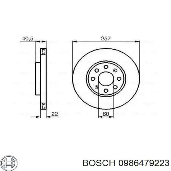 Disco de freno delantero Open Parts BDA225820