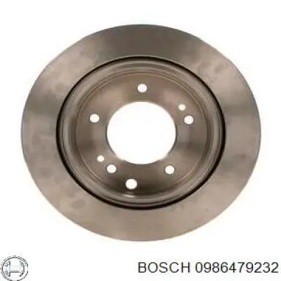 0986479232 Bosch disco de freno trasero