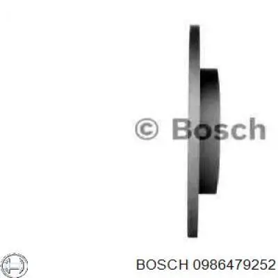 0986479252 Bosch disco de freno trasero