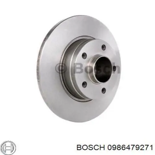 Disco de freno trasero 0986479271 Bosch