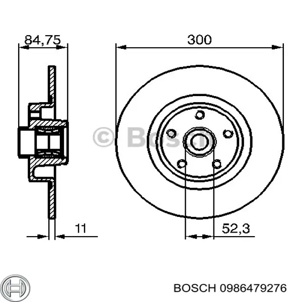Disco de freno trasero Renault Espace 4 JK0