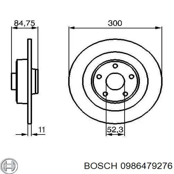 Disco de freno trasero Renault Espace 4 JK0