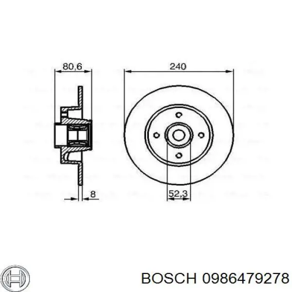 Disco de freno trasero Alfa Romeo 33 905