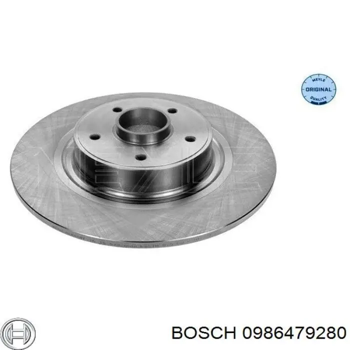 0986479280 Bosch disco de freno trasero