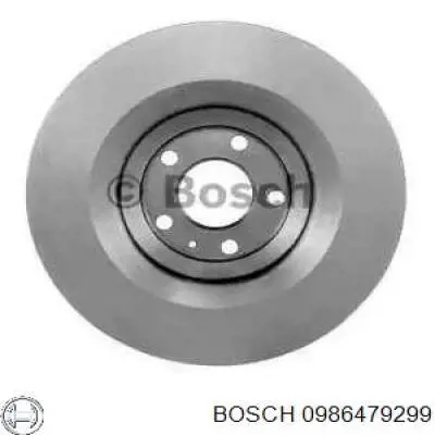 0986479299 Bosch disco de freno trasero