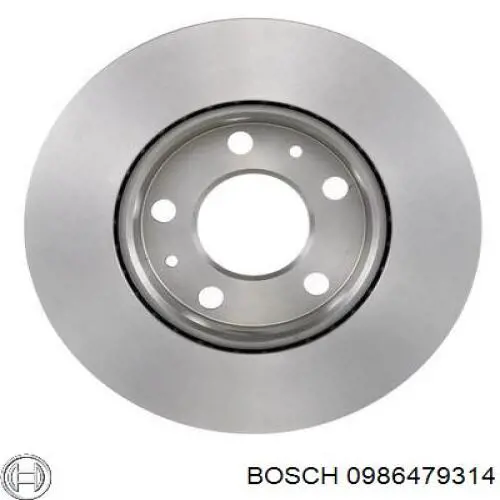 0 986 479 314 Bosch freno de disco delantero