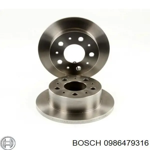 0 986 479 316 Bosch disco de freno trasero