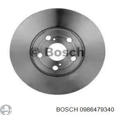 0986479340 Bosch freno de disco delantero