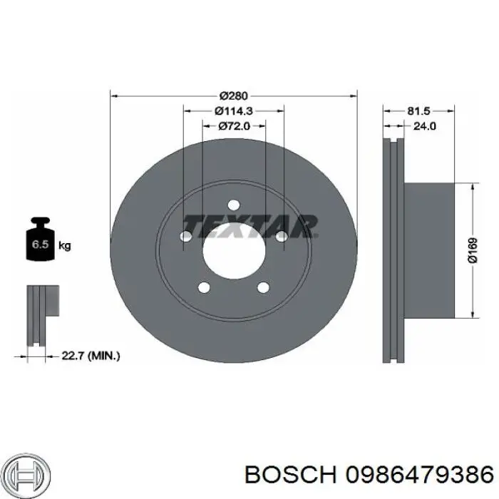 Disco de freno delantero Japan Parts DI097C