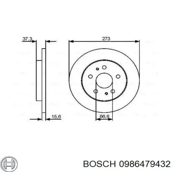 Disco de freno 0986479432 Bosch