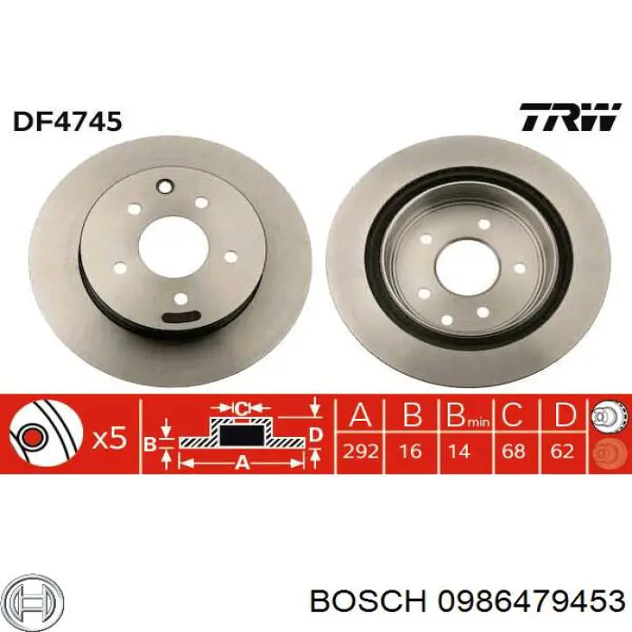 Comprar DP158C Japan Parts Disco de freno trasero