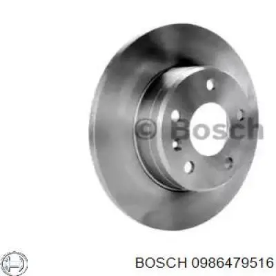 0986479516 Bosch disco de freno trasero