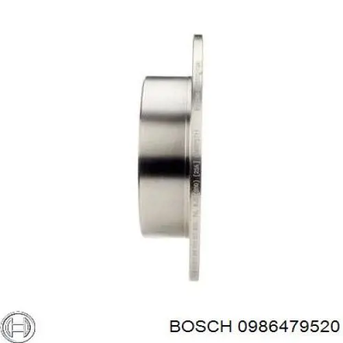 0986479520 Bosch disco de freno trasero