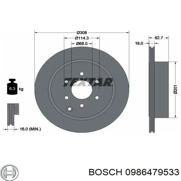 DP100C Japan Parts Freno de disco trasero