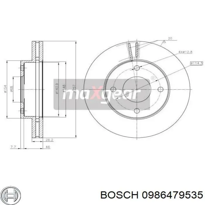 Disco de freno delantero Japan Parts DI160C