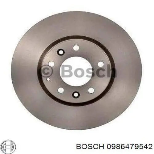 0986479542 Bosch disco de freno delantero
