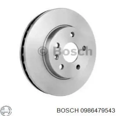 0986479543 Bosch disco de freno delantero