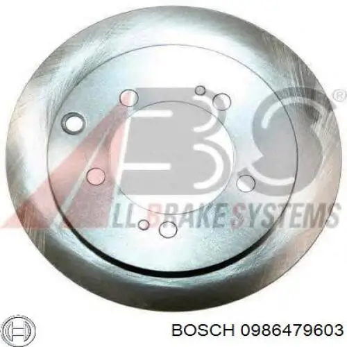 Disco de freno trasero 0986479603 Bosch