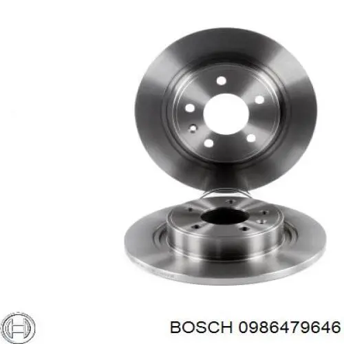 0986479646 Bosch disco de freno trasero