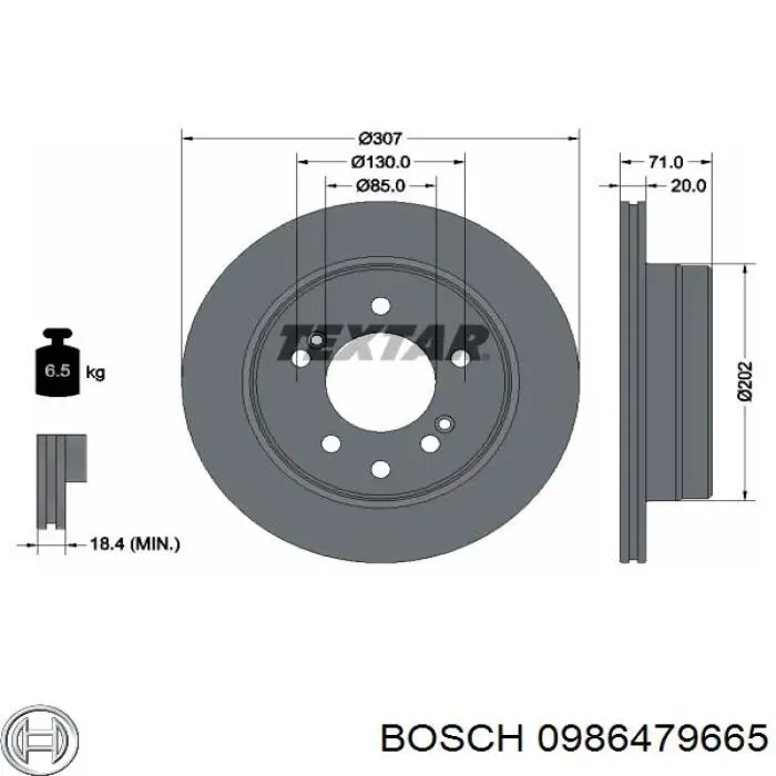 Disco de freno trasero DPS01C Japan Parts