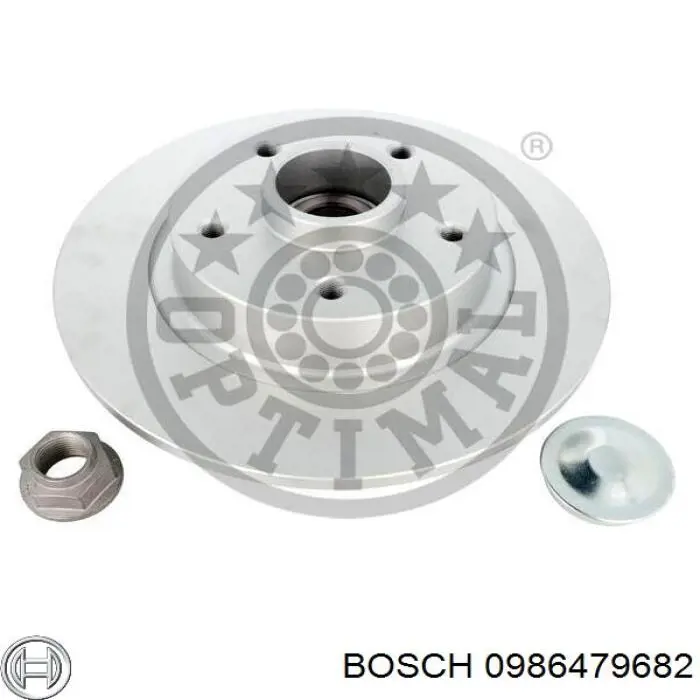 Comprar 0986479682 Bosch Disco de freno trasero