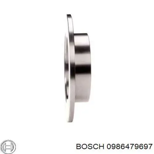 0986479697 Bosch disco de freno trasero